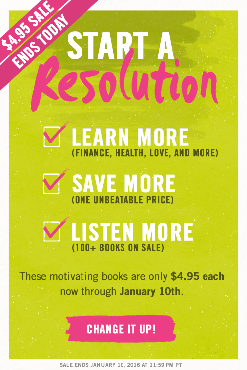 Last day for our special $4.95 sale! Offer ends January 10, 2016 at 11:59 PM PT.