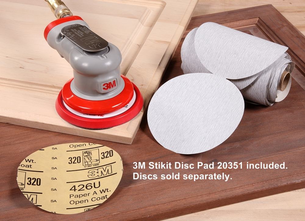 3M Random Orbital Sander Elite Series 28497, AirPowered, NonVacuum, 5 Inch, 3/16" Orbit