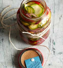 Zucchini-Sweet Pepper Refrigerator Pickles