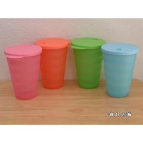 Tupperware Impressions 16 Oz. Tumblers- Fruit Colors by Tupperware