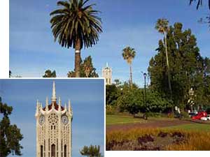 Nikon COOLPIX S3600 photo of a park inset with close up of a building in distance showing Dynamic Fine Zoom