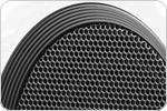 Stylish metal grille compliments your desktop