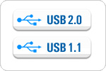Compatible with both USB 2.0 and 1.1