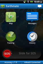 Android home screen when paired with inReach