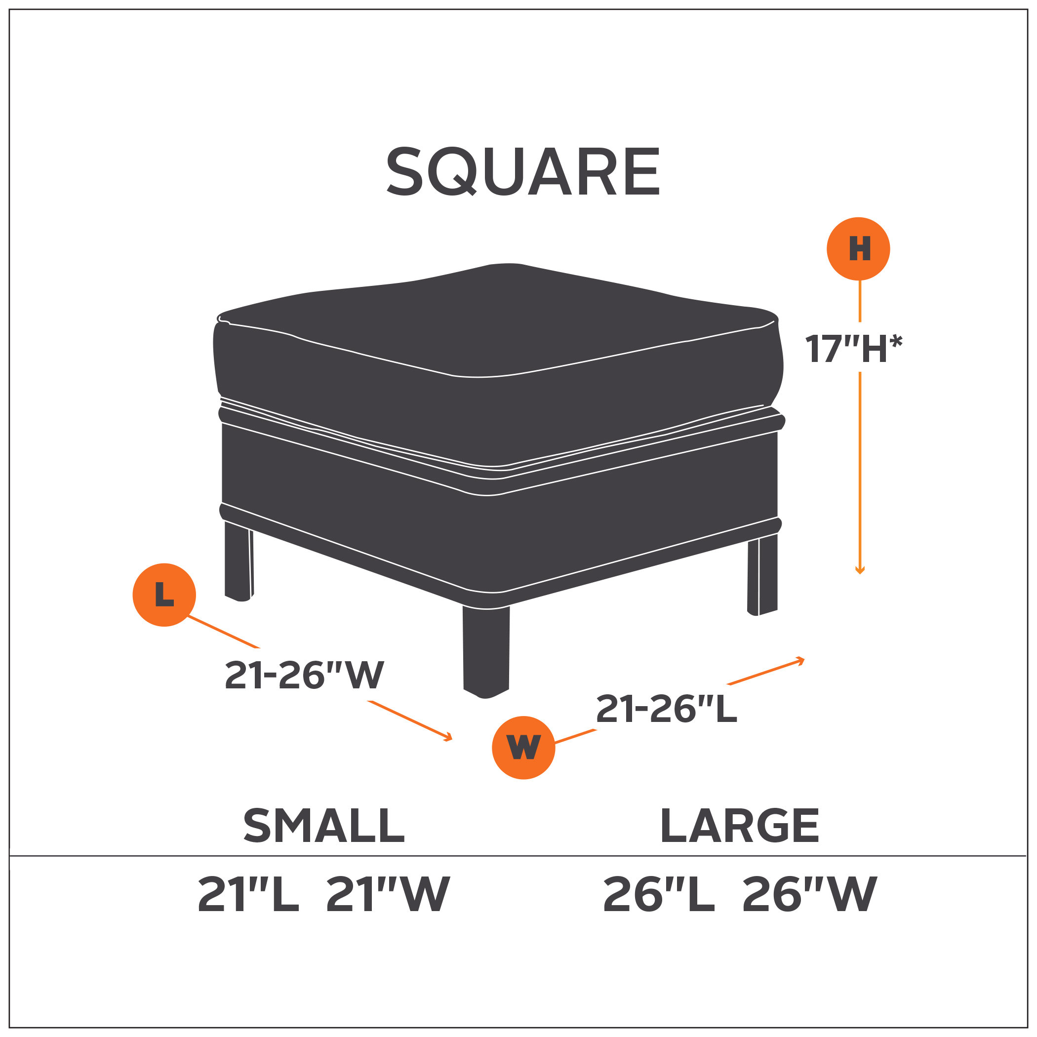 Ottoman size Large square ottoman, Ottoman, Square ottoman