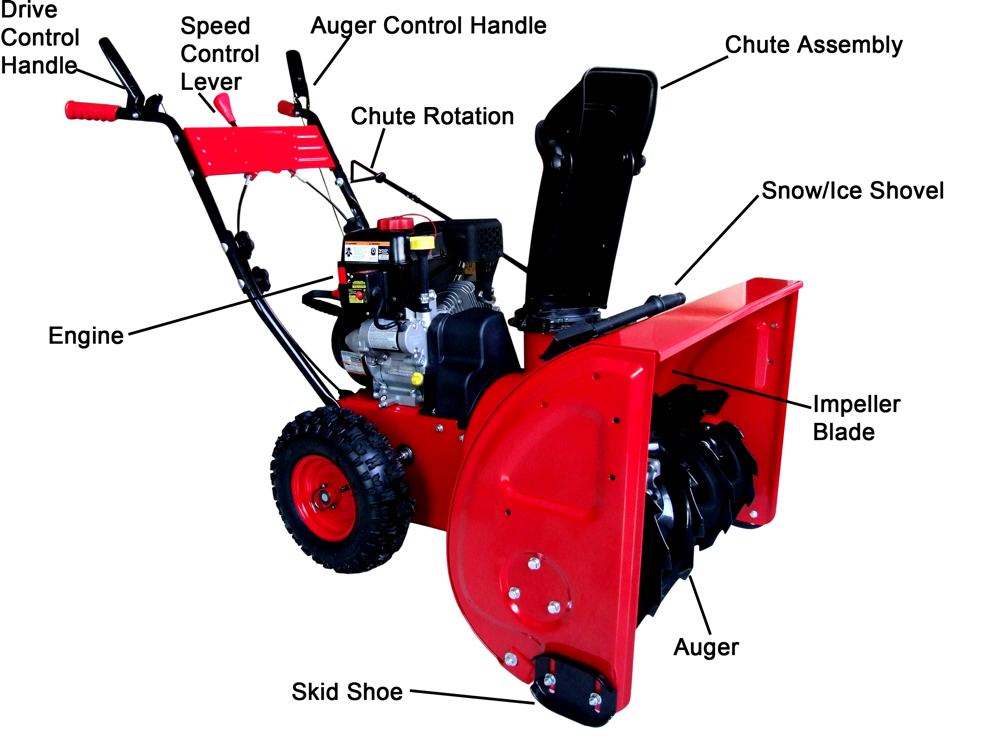Gas Powered 2 Stage Snow Blower Thrower Electric Start Shovel Ice