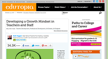 Developing a Growth Mindset in Teachers and Staff