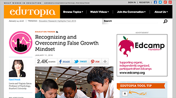 Recognizing and Overcoming False Growth Mindset