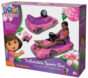 CTA Digital Dora the Explorer Inflatable Sports Car for Kindle Fire
