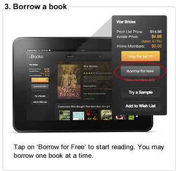 Tap on �Borrow for Free� to start reading. You may borrow one book at a time.