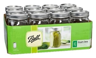 Set of 12 Wide Mouth Quart Jars