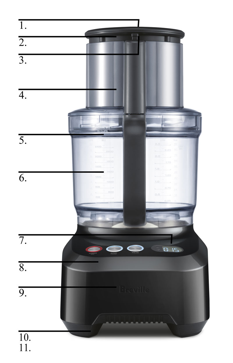 Breville BFP800BSXL Sous Chef Food Processor, Black Sesame