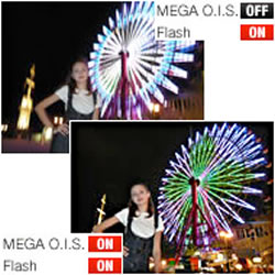 MEGA Optical Image Stabilizer capability of the Panasonic LUMIX DMC-FH10