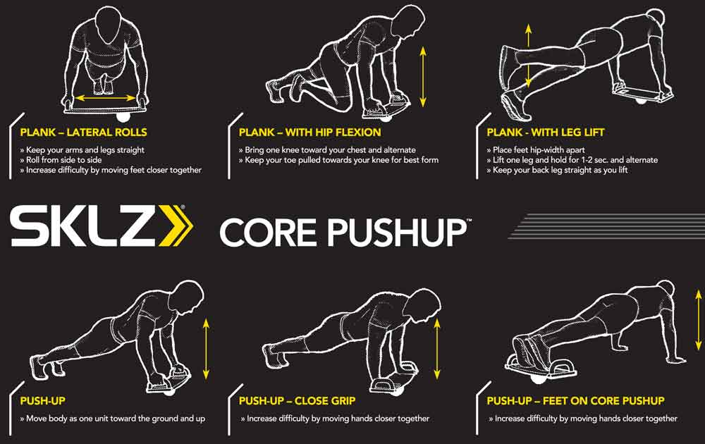 SKLZ Core Push Up Instability Strength Trainer SKLZ Quick Flat Rung