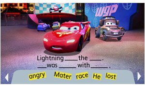Play games with Mater and McQueen to build reading skills