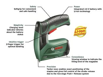 Bosch PTK 3.6 LI Cordless Tacker