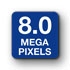 8 mega pixels