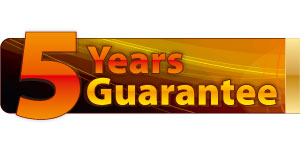 5 years PLATINUM manufacturer?s warranty