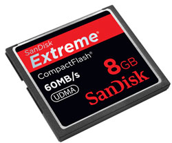 SanDisk Extreme CompactFlash 8GB Memory Card