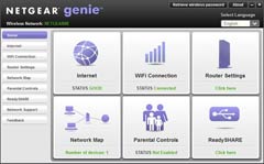 Netgear Genie Dashboard