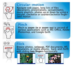 Acer Aspire 1410 multitouch pad and gestures