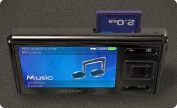 Increase the capacity of your ZEN MX through the SD card slot