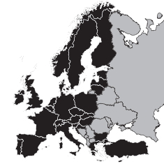 Karten von 45 Ländern vorinstalliert