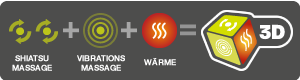 Shiatsu + Vibration + W&auml;rme = Drei-dimensionale Massage