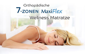 Schlafende Frau auf MaxiFlex 7-Zonen Matratze