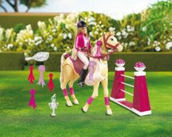 Barbie Springpferd Tawny und Reiterin