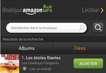 Appuyez sur Acheter le titre