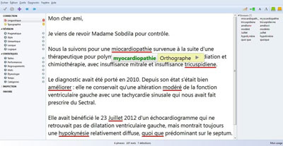 Avec le Glossaire m&eacute;dical, Antidote corrige beaucoup plus de termes