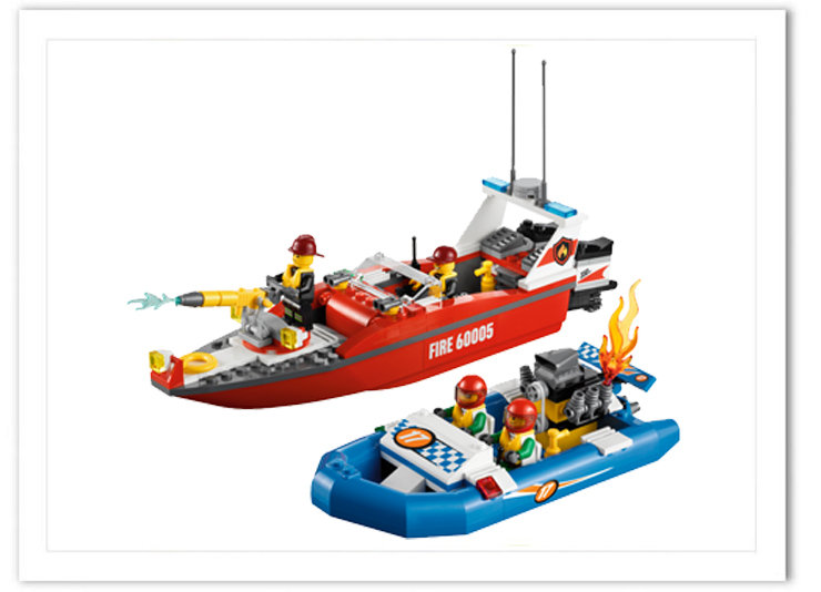 LEGO 乐高 城市组 消防船 60005-玩具-亚马逊
