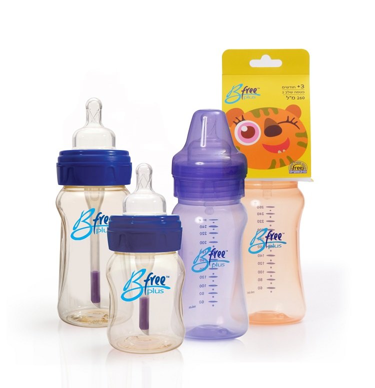 B-free 彩色PP260ml宽嘴奶瓶(单个装)