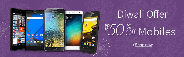 Up to  50% off on Mobiles
