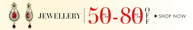 Jewellery: 50% to 80% off