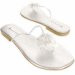 Jeannot Silver Flower Thong Sandal Shoes