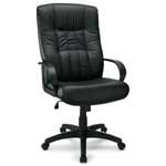 Office Depot(R) Brand Kingston Big and Tall Mid-Back Leather Chair, Black