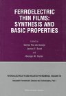 Ferroelectric Thin Films: Synthesis and Basic Properties (Ferroelectricity and Related Phenomena , Vol 10, Part 1)