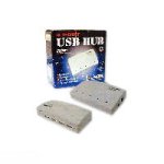 Handys ohne Vertrag: GR Computer PU-111 4-Port Mini USB Hub HUB USB 4P 4xUSB-A/B 1xUSB-B/B +Kabel+Strv. grau iMac