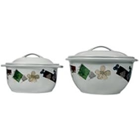 CorningWare Corelle Coordinates 4-Piece Casserole Bake-and-Serve Set, Textured Leaves by CorningWare