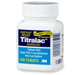 Titralac Regular Instant Relief Antacid Tablets, 100-Count Bottles (Pack of 4)