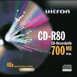 Audio und Video: Ultron CD-R80 10Pk. CD Rohling 80min 700MB 40xSp. Slimcase