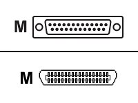 Elektronik und Foto: APC Druckerkabel parallel DB25 Stecker auf Centronics 36 Stecker 8m