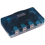 Digitalkameras: D-Link DU-H7, 7-Port USB Hub, 7 x A-Port, 1 x B-Port, AC-Adapter, Kabel