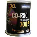 Audio und Video: ultron CD-R80 100Pack CD Rohling 80min 700MB 48xSpeed Spindel