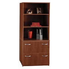 Bush Furniture Universal Wall System Lateral File Storage, Hansen Cherry