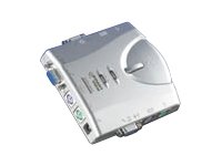 Elektronik und Foto: ACTEBIS VALUE Pocket KVMSwitch 2xPS/2 Audio automatisch + Kabelsatz 1User - 2 PCs