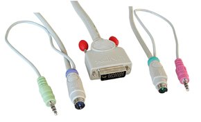 Digitalkameras: DVI KVM+Audio-Kabel (CPU Switch SMART Audio DVI) 3m
