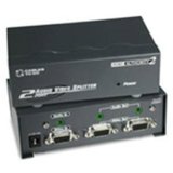 2 Port SVGA Splitter Extender Plus Audio 2 DB15 F Dual Rca R/w F